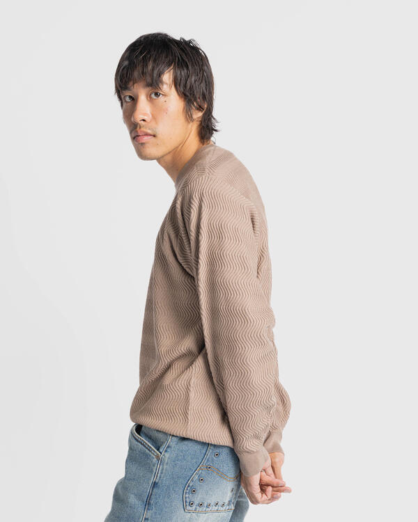 Dime Wave Cable Knit | DIMEFA248TAN | AFEW STORE
